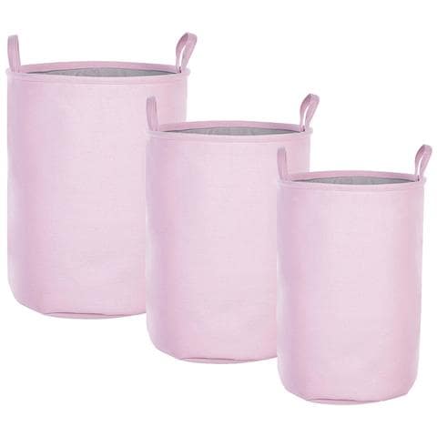 Set Di 3 Cestini Archa Cotone Rosa - Foto 10