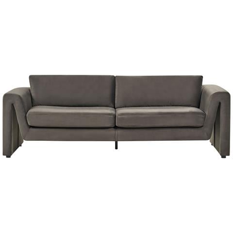 Divano 3 Posti Maunu Velluto Grigio Grafite - Foto 8