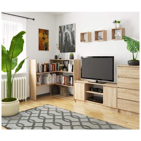 Scaffale TWIST, 3 ripiani, 173,6x30x109,3 cm, Colore Sonoma Quercia - Foto 6
