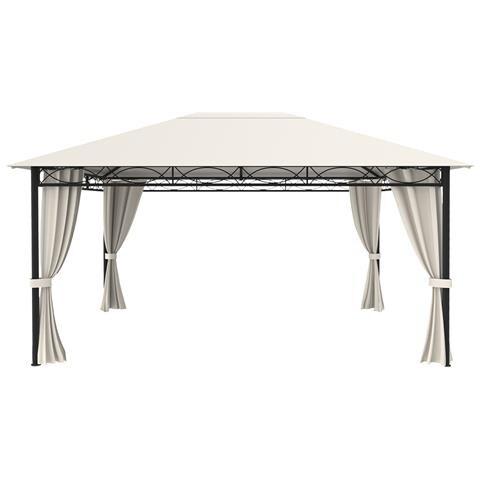 Gazebo 3x4 Metri Robusto Impermeabile Struttura In Ferro Telo Chiusura Zip Beige - Foto 2