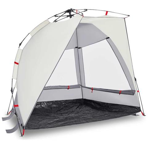 Tenda da Spiaggia 2 Persone Grigio Rilascio Rapido Impermeabile - Foto 1