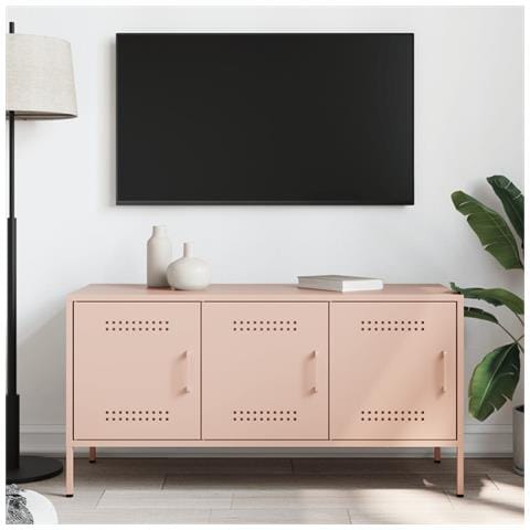 Mobile Tv Rosa 100,5x39x50,5 Cm In Acciaio - Foto 2