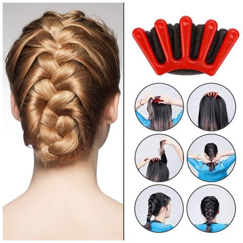 Kit Di Strumenti Per Intrecciare I Capelli Multifunzionale Da 25 Pezzi, Strumenti Professionali Per Intrecciare I Capelli Per Il Salone Black - Foto 5