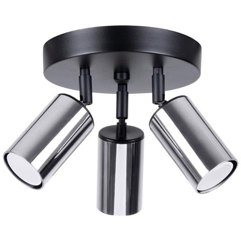Lampada A Soffitto Winx 3p Nero /cromo Sl. 1369 - Moderno Lampade Da Soffitto Nero /cromato 20x19.5x19.5 Cm - Foto 1