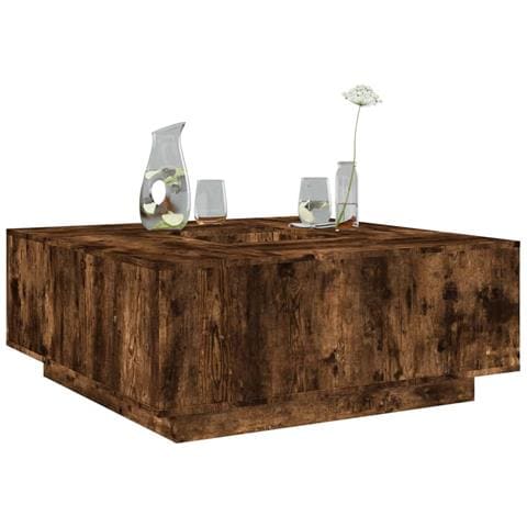 Tavolino Da Salotto Rovere Fumo 100x100x40 Cm Legno Multistrato - Foto 1