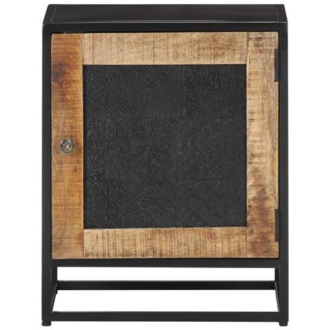 Comodino 40x30x50 Cm In Legno Di Mango Grezzo - Foto 1