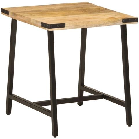 Lusso Casadino -  Tavolino 45x45x50cm In Legno Massello Di Mango E Ferro - Foto 8