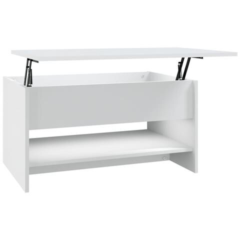 Lusso Casadino -  Tavolino Da Salotto Bianco 80x50x40 Cm In Legno Multistrato - Foto 1