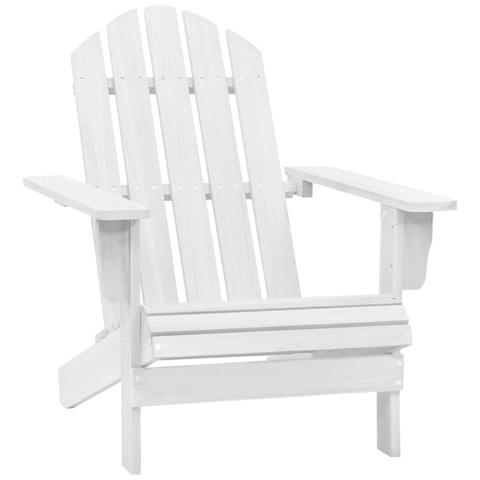 Sedia Da Giardino In Legno Bianca - Foto 2