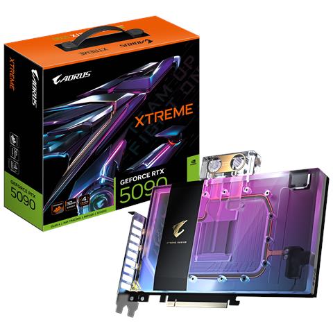 GeForce RTX 5090 32 GB GDDR7 PCI Express x16 5.0 1x HDMI 3x Display Ports AORUS XTREME WATERFORCE WB - Foto 1