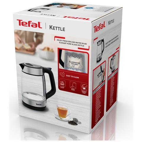 Glass Kettle KI605830 bollitore elettrico 1,7 L 2200 W Nero, Argento, Trasparente - Foto 10
