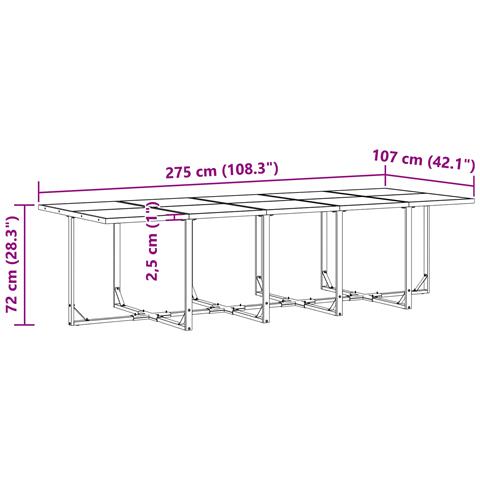 Set da pranzo da giardino in 19 pezzi con cuscini in acciaio nero e rattan sintetico - Foto 9