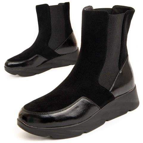 Stivale Con Zeppa Calig2 Nero Nero Materiale Sintetico E Tessile - Foto 1