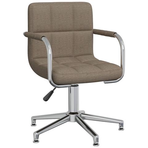 Sedia da Ufficio Girevole Tortora in Tessuto - Foto 1