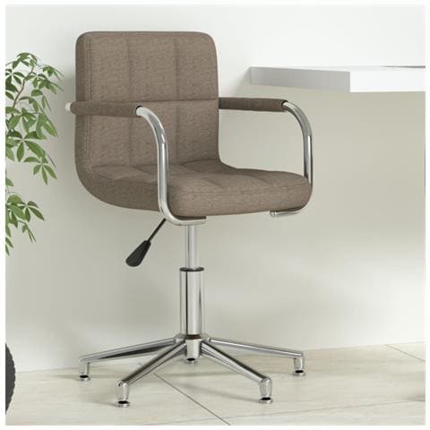 Sedia da Ufficio Girevole Tortora in Tessuto - Foto 2