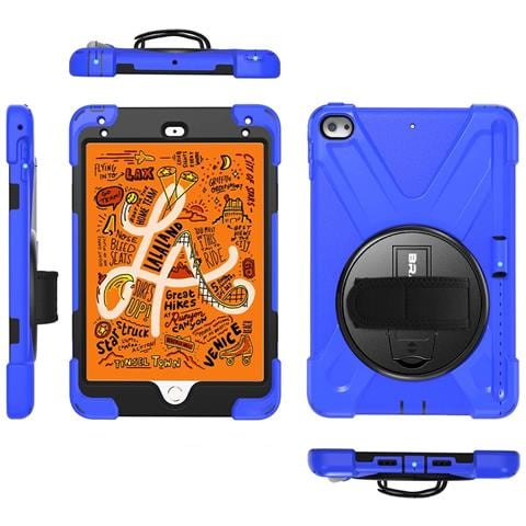 Custodia Per Ipad Mini 4/5 Con Supporto E Tracolla Blu - Foto 2