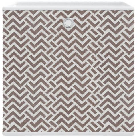 Scatole Portaoggetti 4pz Marrone 32x32x32cm Tessuto non Tessuto - Foto 9