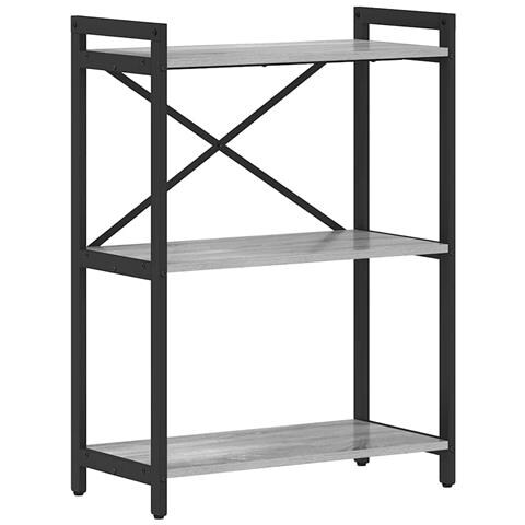 Libreria Grigio sonoma 60 x 30 x 83 cm Legno multistrato - Foto 1