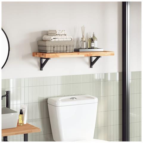 Piano per Tavolo 80x30x4cm Rettangolare Legno Massello Acacia - Foto 2