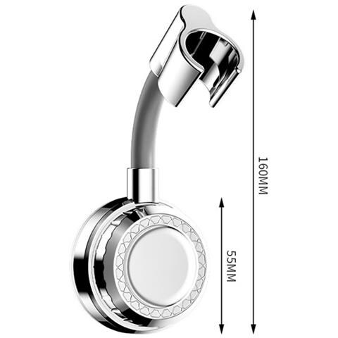 Supporto Universale A Ventosa Per Soffione Doccia - Regolabile E Senza Foratura Silver - Foto 2