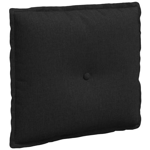 Cuscino per Schiena Nero 50 x 19 x 45 cm Tessuto - Foto 1
