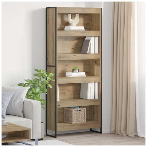 Armadio per Libri 2 pcs Rovere Artigianale 80 x 30 x 155 cm - Foto 2