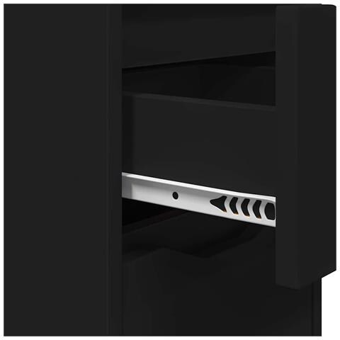 Comodino con cassetto Nero 30,5 x 30 x 43 cm Legno multistrato - Foto 9