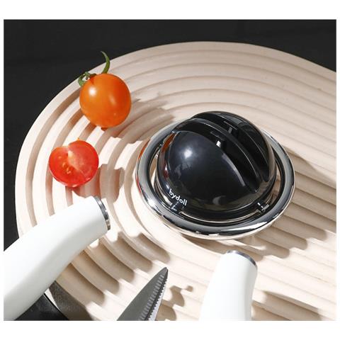 Affilacoltelli A Ventosa Rotondo - Utensile Da Affilatura A Doppia Faccia Per Cucina Black - Foto 2
