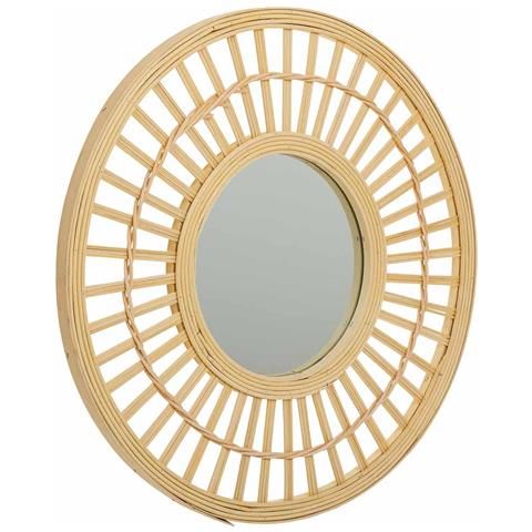 Specchio In Bambù Marrone D46,5x2h - Foto 1