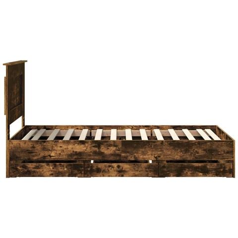 Struttura del letto con cassetto Rovere fumé 90 x 190 cm - Foto 9