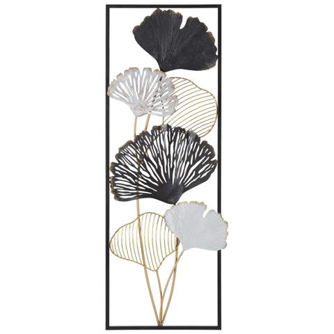 Decorazione In Metallo 3d Foglia 35-multicolore-metallo-31x3,5x90 Cm - Foto 1