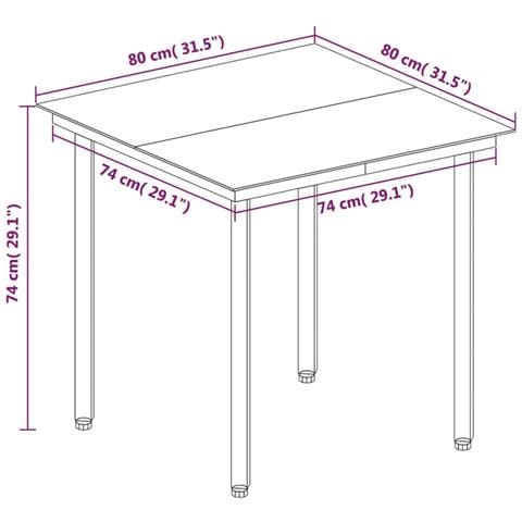 Set da Pranzo da Giardino 5 pz con Cuscini Polyrattan e Vetro - Foto 8
