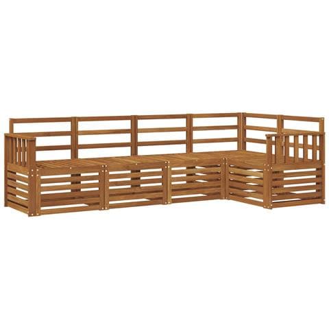 Set divani 5 pcs Naturale Legno di Acacia Massello - Foto 1