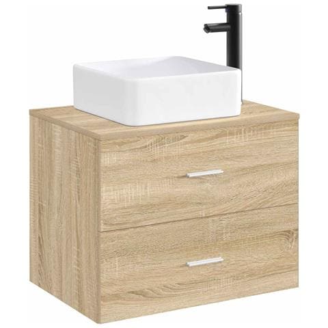 Lavabo da bagno Nero Opaco 36,5 x 36,5 x 13 cm Metallo - Foto 2