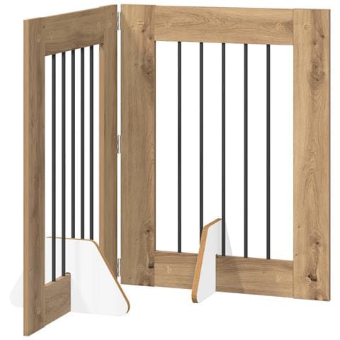 Cancello per cani pieghevole con supporti 2 pcs 120,5 cm - Foto 1
