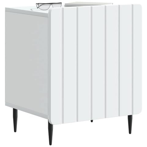 Armadio da Notte Bianco 43 x 34,5 x 52 cm Legno ingegnerizzato - Foto 2