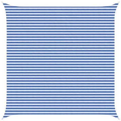 Telo Ombra Blu e Bianco 5 x 5 m HDPE - Foto 1