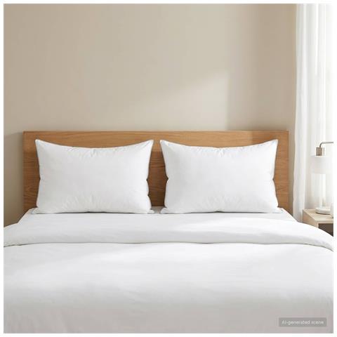 Cuscino 2 pz 70 x 90 cm Lana Australiana Bianco - Foto 2