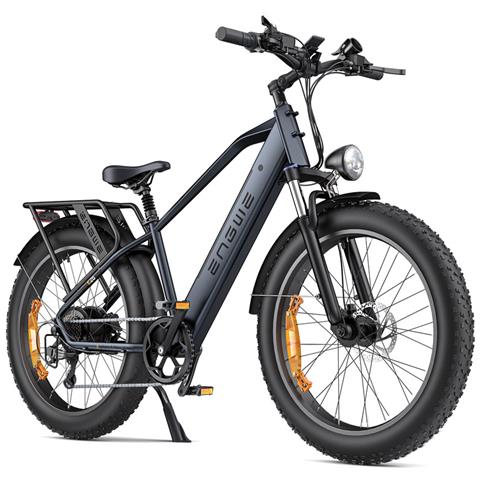 E26 Bicicletta elettrica per adulti, EPAC conforme EN 15194, motore 250W, cambio Shimano 7 marce, display LCD, portapacchi posteriore, autonomia circa 140 km, colore nero - Foto 1