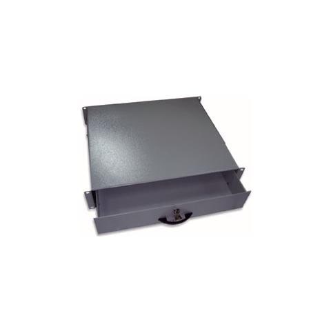 I-CASE KEY-2BK - Cassetto Porta Tastiera 2U per Armadi Rack 19'' con Serratura Nero - Foto 1