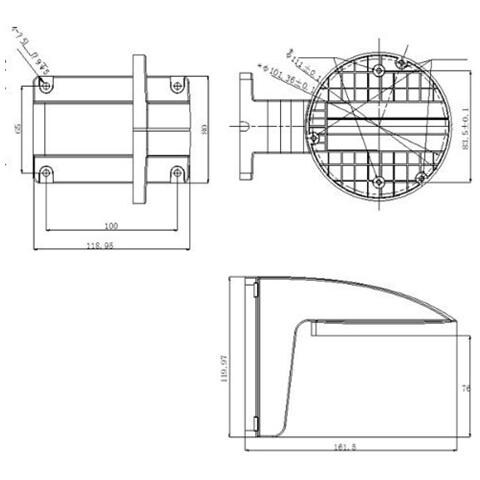 Staffa di Montaggio a Parete DS-1258ZJ per Camera di Sicurezza Bianca - Foto 2