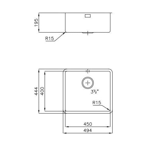Lavello Ke 1v 45x40 St - 2154 850 - Foto 4