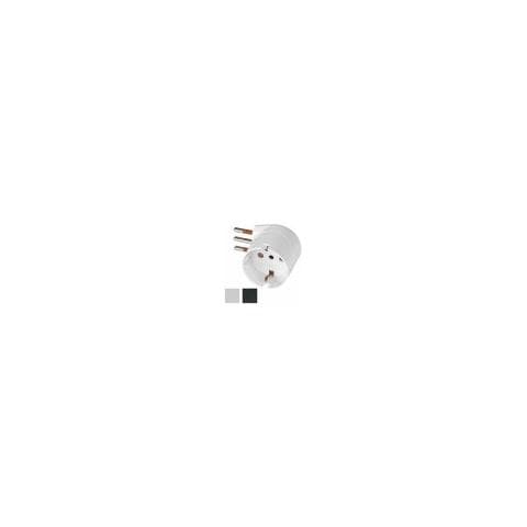 Adattatore Schuko 16a 2p+t Nero 90^ - Foto 1