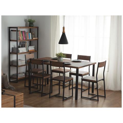 Set Tavolo E Sedie Per 6 Persone 150 Cm Laredo - Foto 31