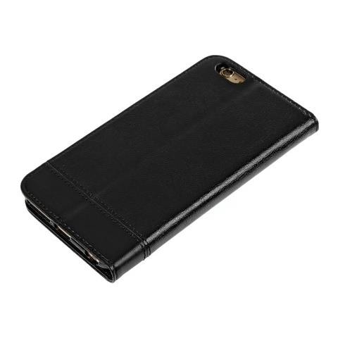 Wallet Folio Case, Cover A Libro - Apple Iphone 6 Plus / 6s Plus - Nero - Foto 2