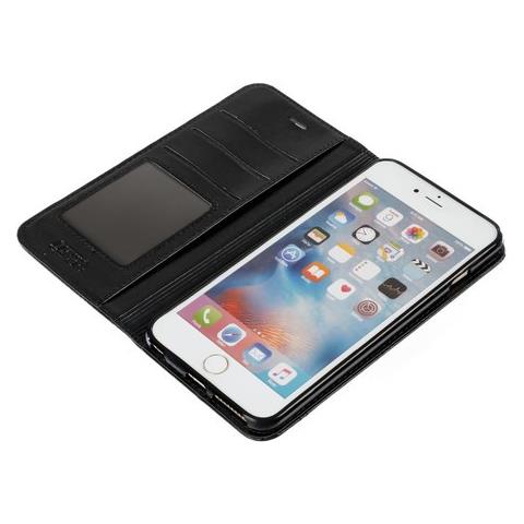 Wallet Folio Case, Cover A Libro - Apple Iphone 6 Plus / 6s Plus - Nero - Foto 3