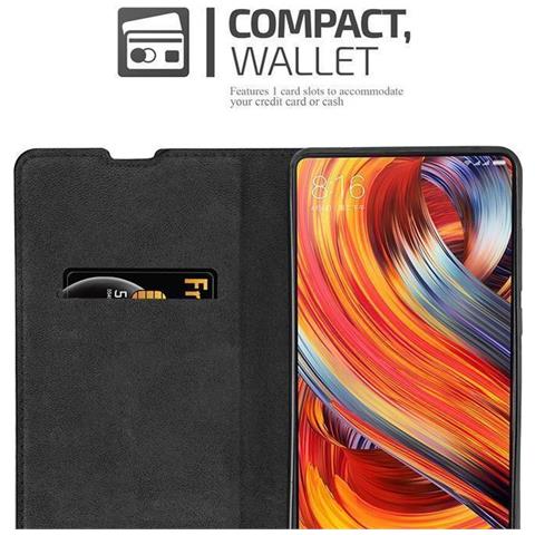 Custodia Compatibile Con Xiaomi Mi Mix 2 In Nero Di Notte - Coperchio Protettiva Con Chiusura Magnetica, Funzione Stand E Tasca Per Le Carte - Foto 5