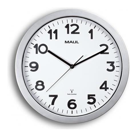 9053595 Orologio Da Parete Quartz Wall Clock Circle Silver, white - Foto 1