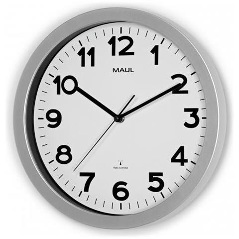 9053595 Orologio Da Parete Quartz Wall Clock Circle Silver, white - Foto 3