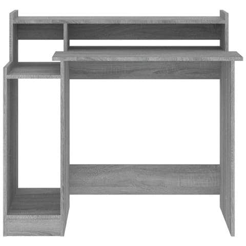 Scrivania con Luci LED Grigio Sonoma 97x45x90 cm in Multistrato - Foto 2